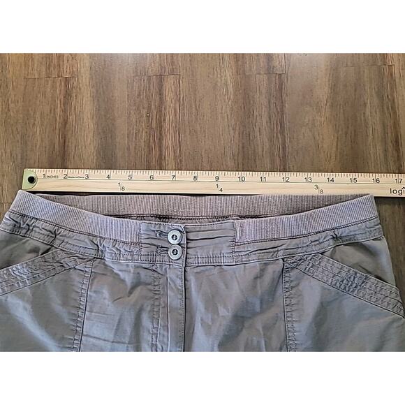 Chico’s Size 1.5 M Breen Cotton Pants Snap Roll Up Capri Casual GUC - Picture 3 of 9